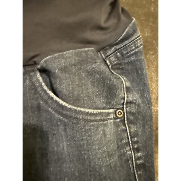 Aglow Women's Maternity Skinny Jeans Denim Blue Dark Wash Size 26 - Picture 9 of 16